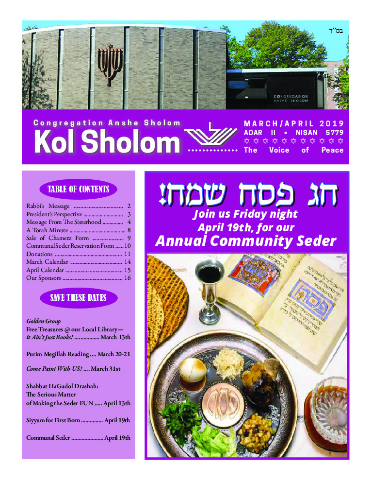 thumbnail of Kol Sholom 2019 Mar/Apr